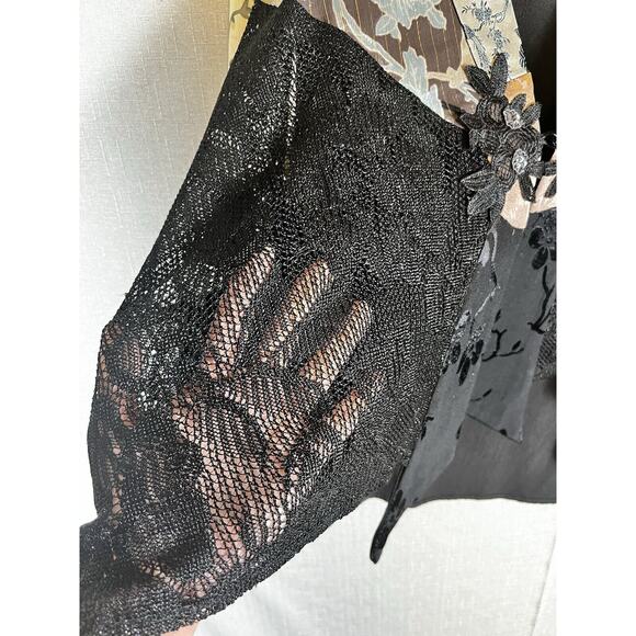 Spencer Alexis Lace Kimono Jacket Womens L Crochet Lace Fairy Whimsigoth Boho - Picture 9 of 13